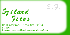 szilard fitos business card